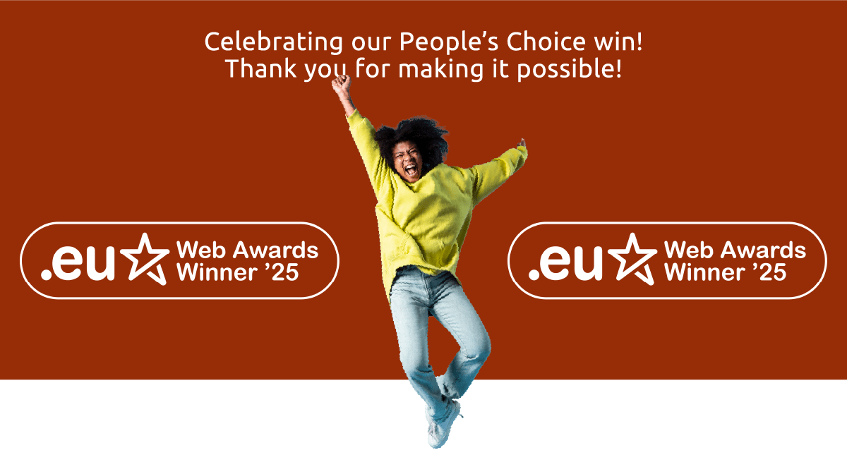 Celebrating AU-EU Youth Voices Lab’s People’s Choice win at the 2025 .EU Web Awards 2025