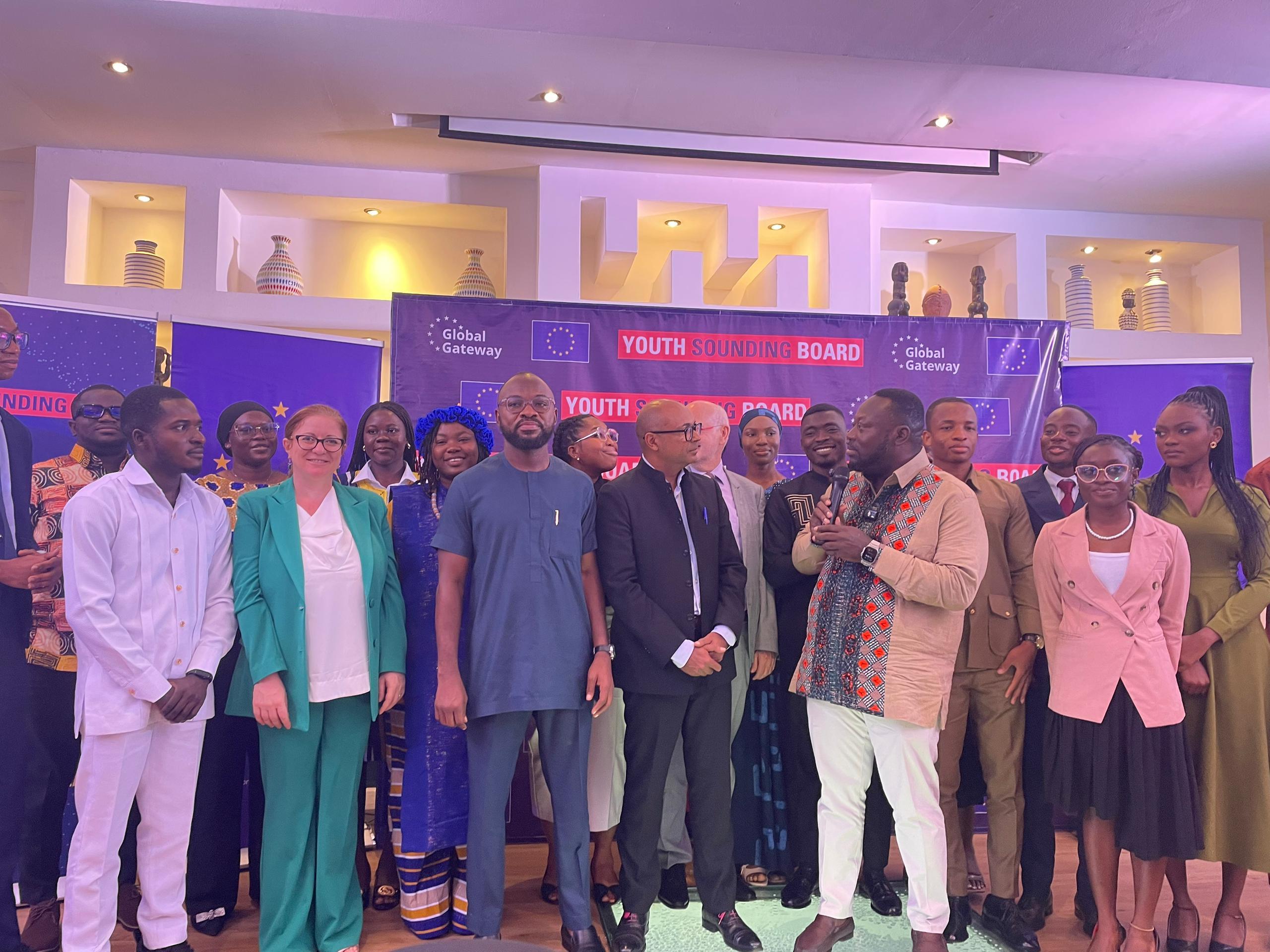 Youth representatives and officials at the YSB launch in Accra