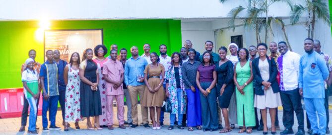 Group outdoors photo of participants during the Youth Friendly Standars Demo day in Ghana.